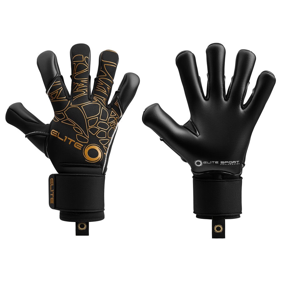 Професионални вратарски ръкавици Elite Revolution X Black Aqua за деца